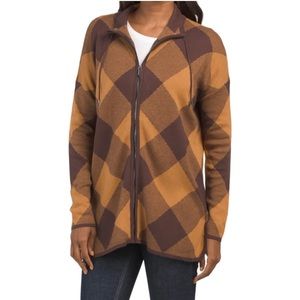 New🌿 Jones New York Plaid Poncho Sweater